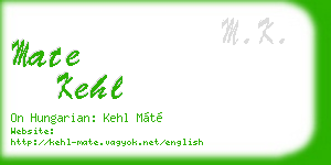 mate kehl business card