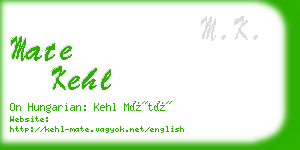 mate kehl business card